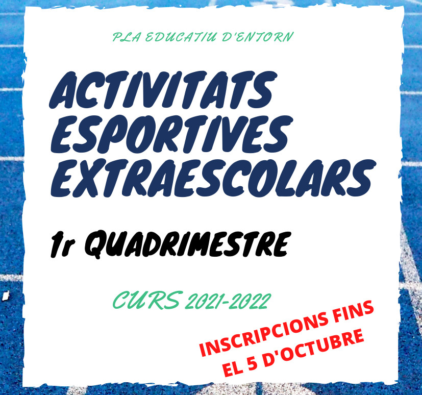 Activitats esportives extraescolars. Inscripcions fins al 5 d'octubre