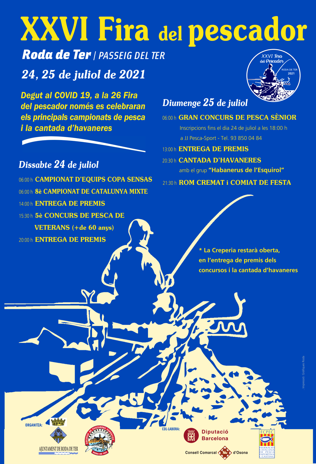 Cartell de la XXVI Fira del Pescador de Roda de Ter (Any 2021)