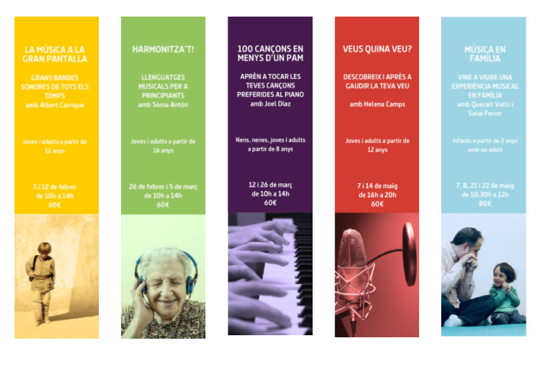 Tallers de música de l'Escola de Música El Faristol - 2022