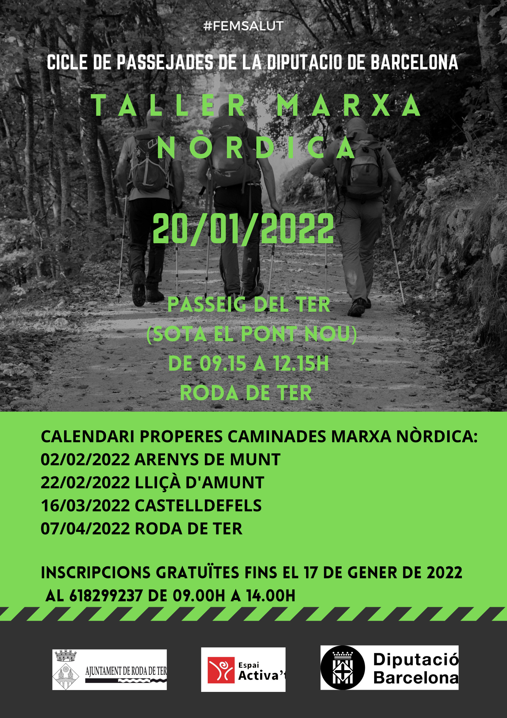 Cicle de Caminades Diputació de Barcelona i Taller marxa nòrdica