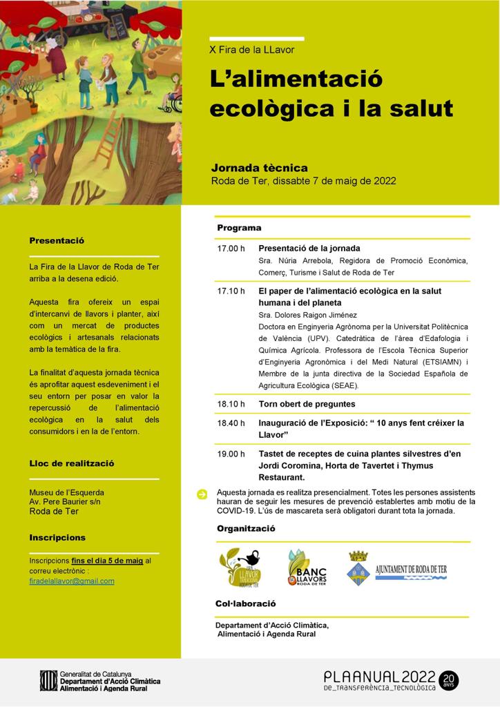 Sessió divulgativa: L'alimentació ecològica, clau per al futur del planeta