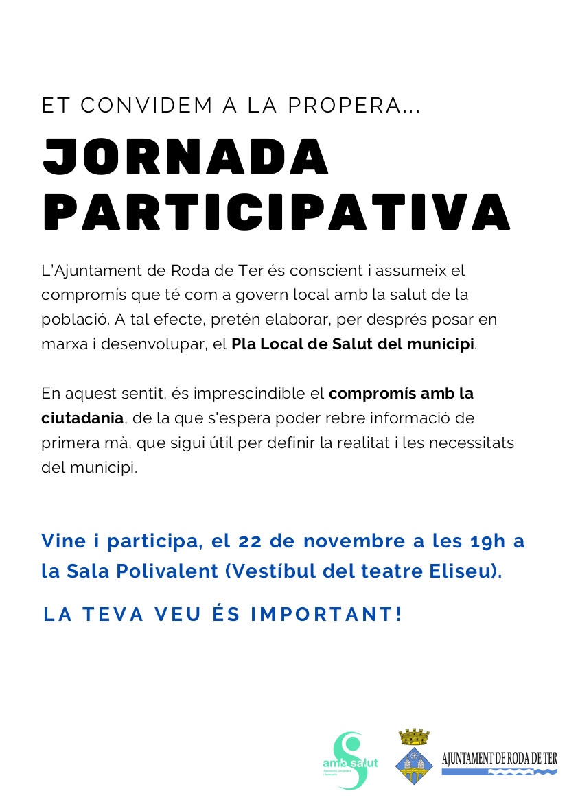 Jornada participativa Pla Local de Salut