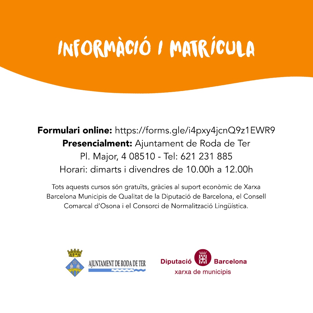 Formació d'adults - Octubre-desembre 2023 - Roda de Ter