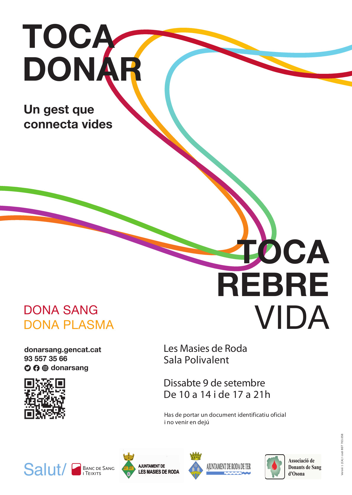 Cartell Donació de sang 09-09-2023