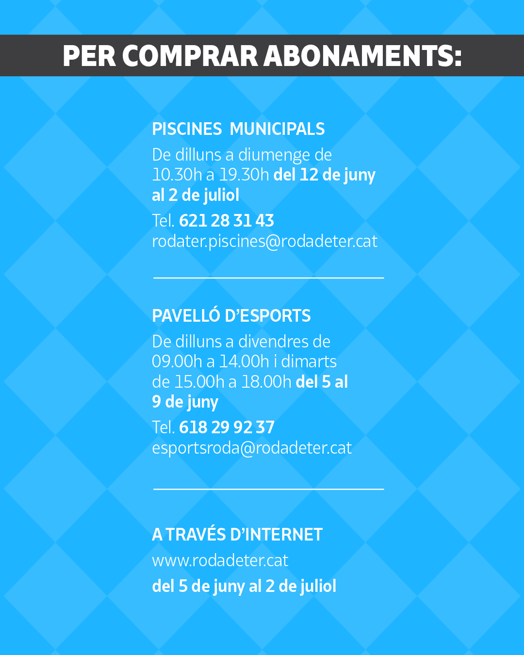 Piscines municipals de Roda de Ter - Estiu 2023