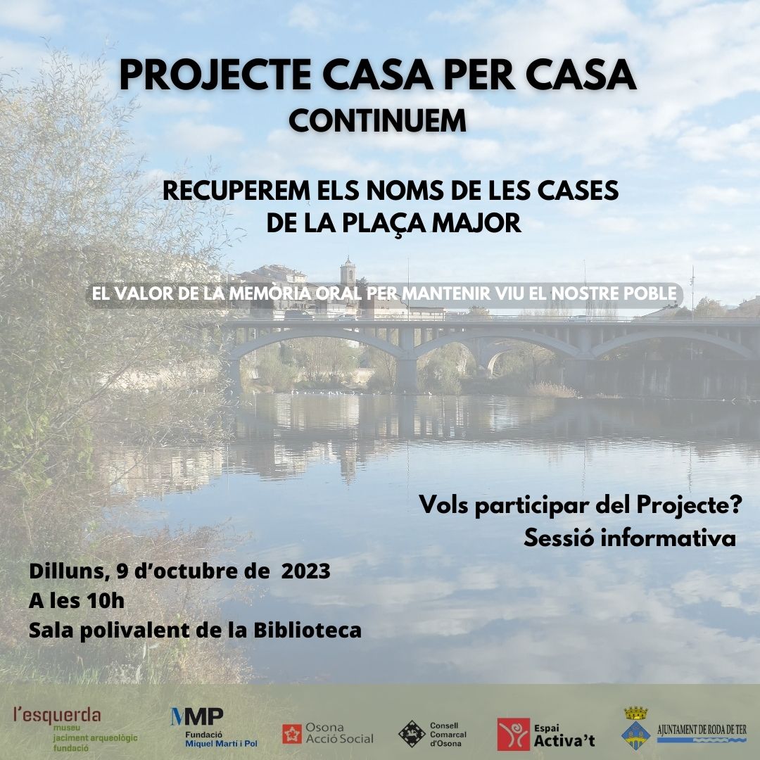 Reprenem el projecte «Casa per casa» 