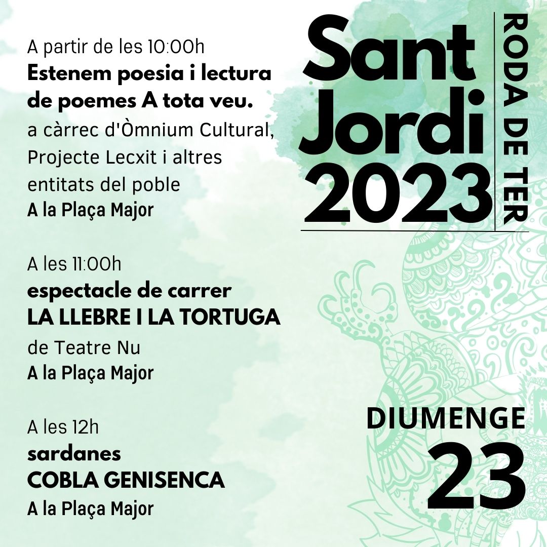 Tota la programació de Sant Jordi 2023 a Roda de Ter 