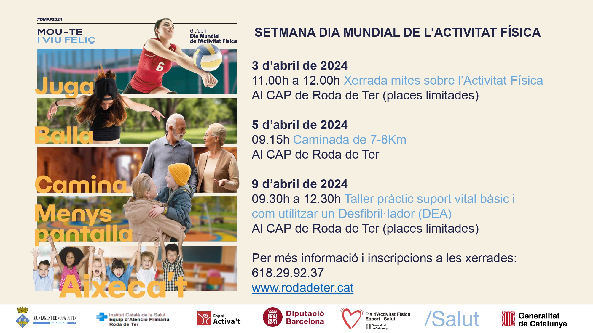 Participa de les activitats de la Setmana de l'Activitat Física