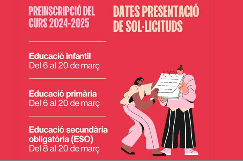 Preinscripcions escolars per al curs 2024-25