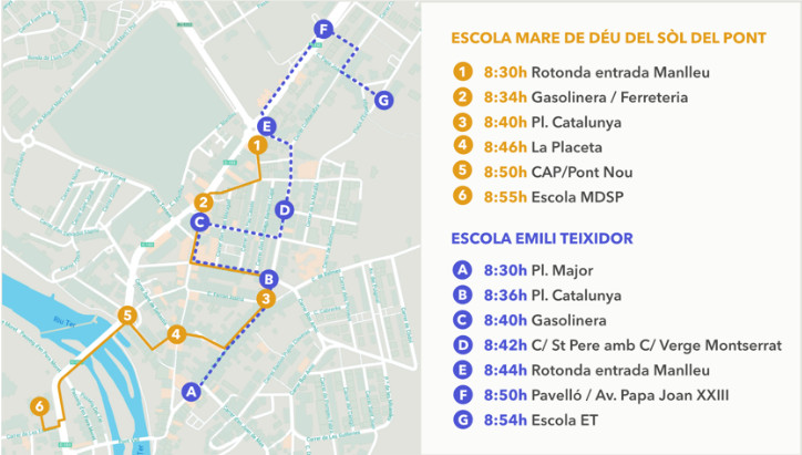 Recorregut Bus a peu
