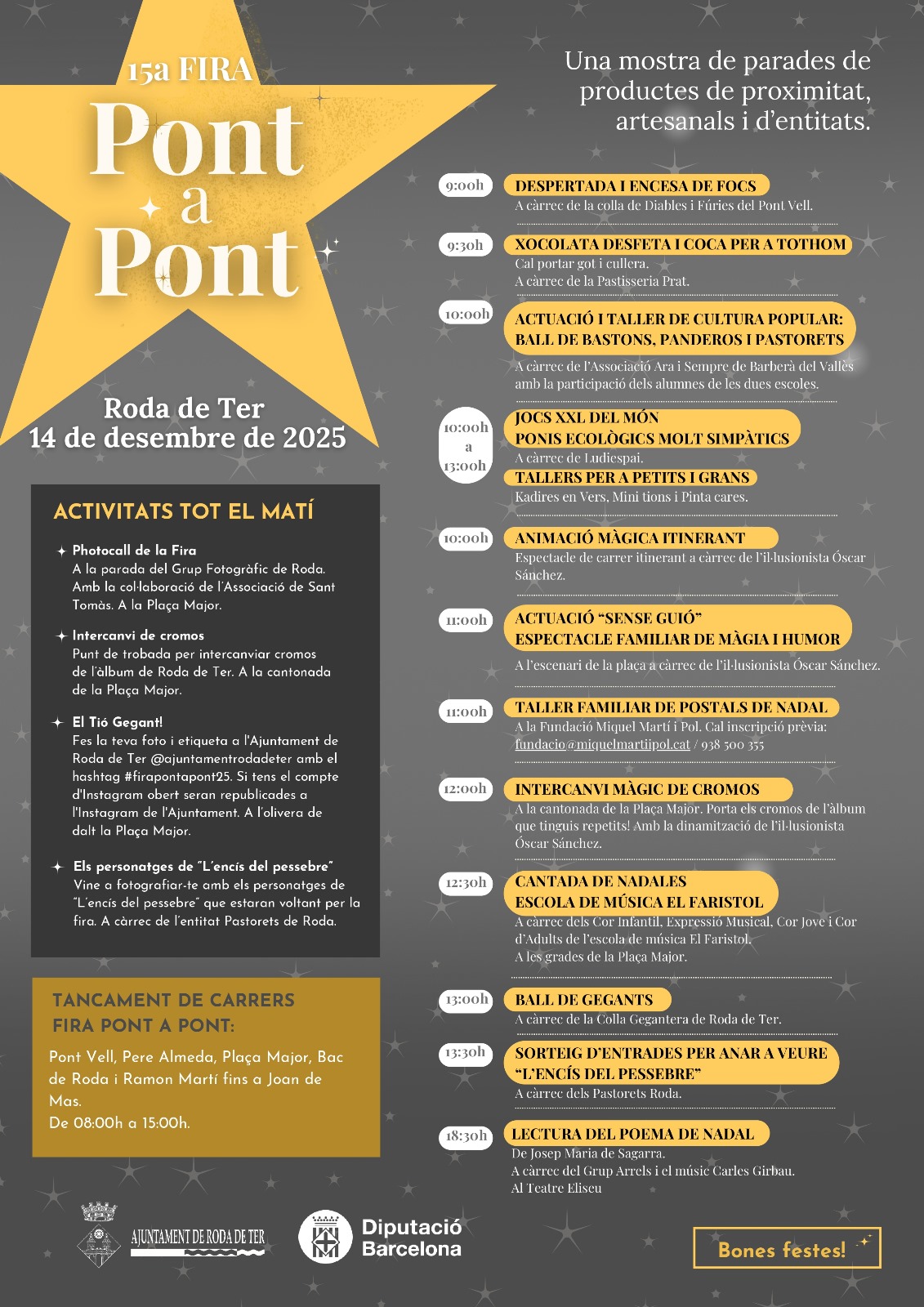 Roda de Ter celebra la 15a edició de la Fira Pont a Pont aquest 14 de desembre