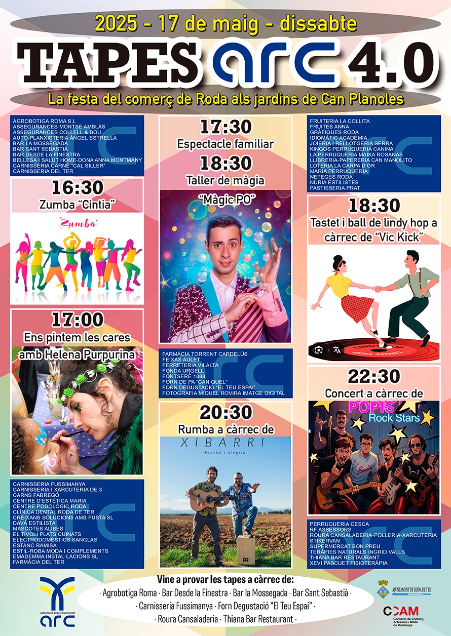 Roda de Ter celebra la 4a Festa del Comerç amb el TAPES ARC 4.0 als jardins de Can Planoles