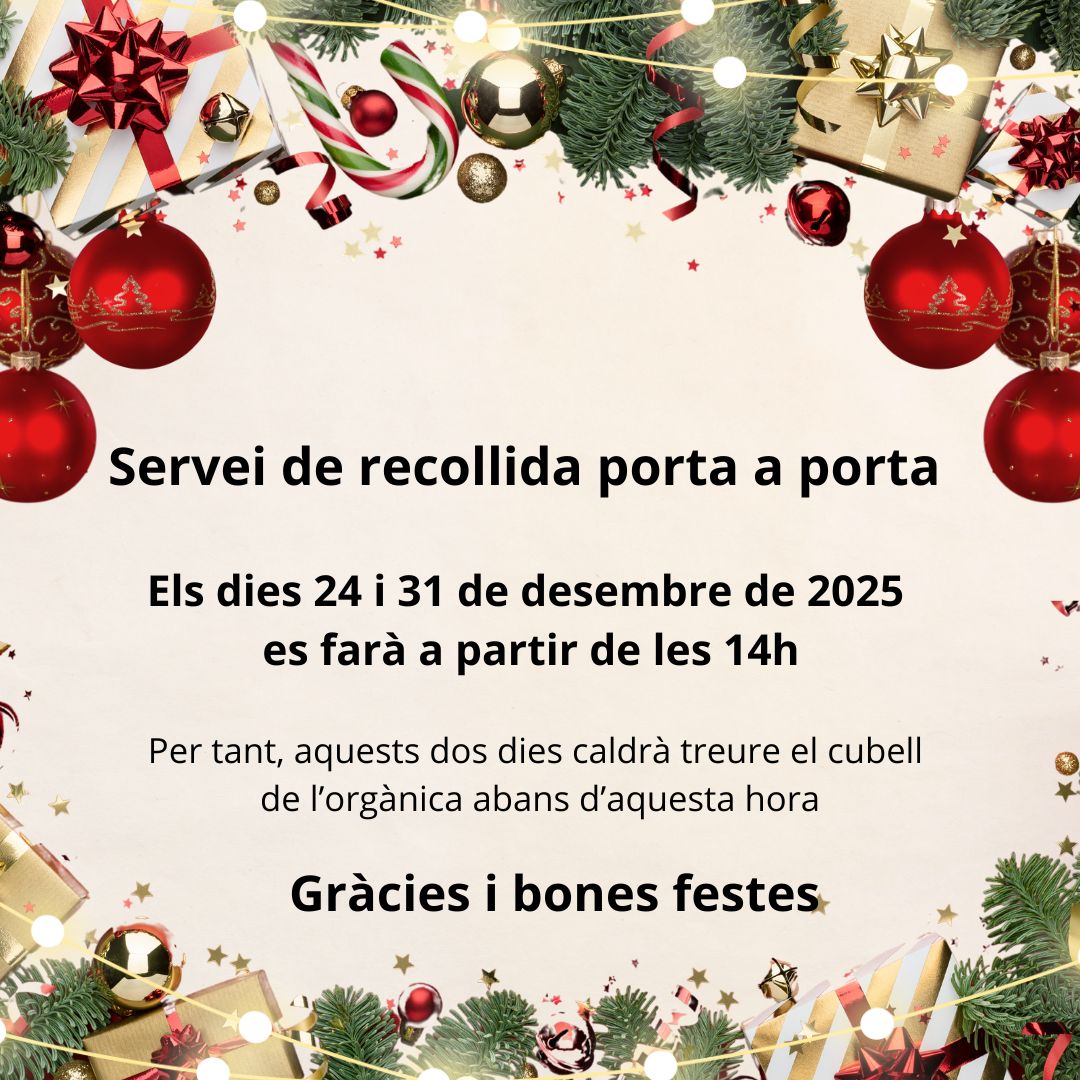 Recollida de residus per les festes de Nadal 