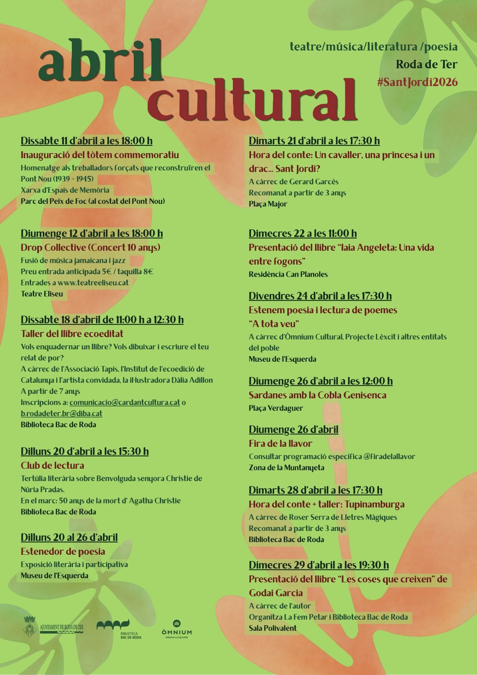 Un homenatge als treballadors forçats que reconstruiren el Pont Nou obre l'Abril Cultural de Roda de Ter