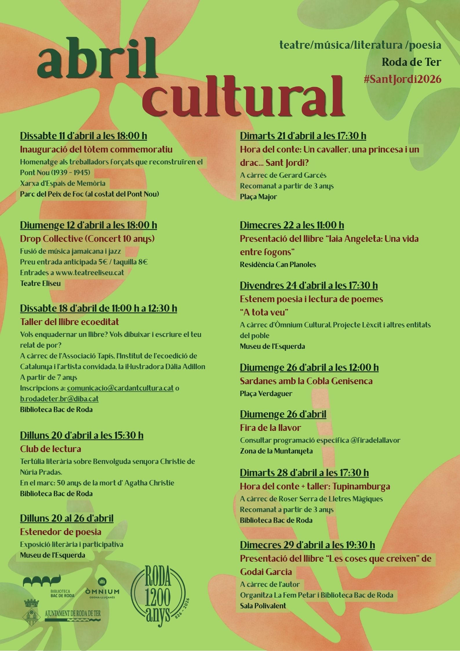 Un homenatge als treballadors forçats que reconstruïren el Pont Nou obre l'Abril Cultural de Roda de Ter