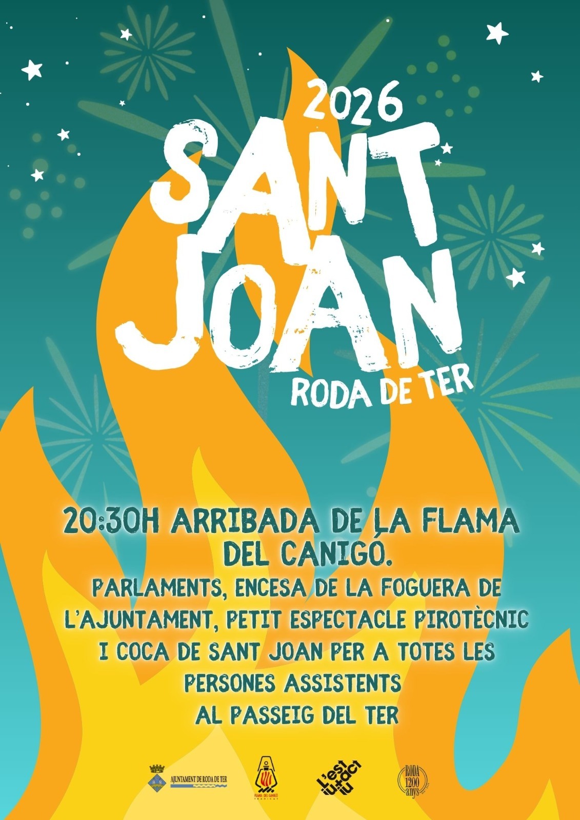 Rebuda de la Flama del Canigó i revetlla de Sant Joan a Roda de Ter 