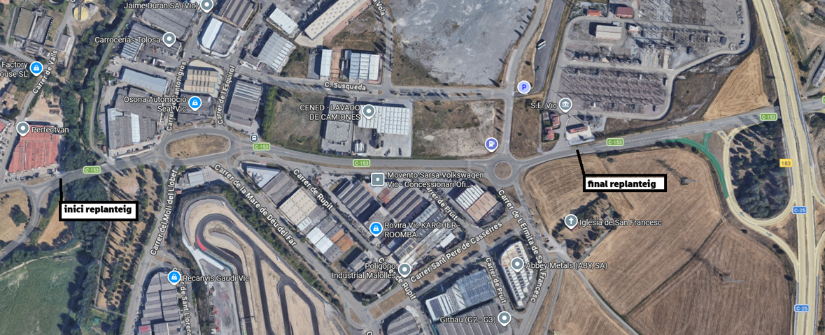 Obres de millora de la pavimentació a la C-153