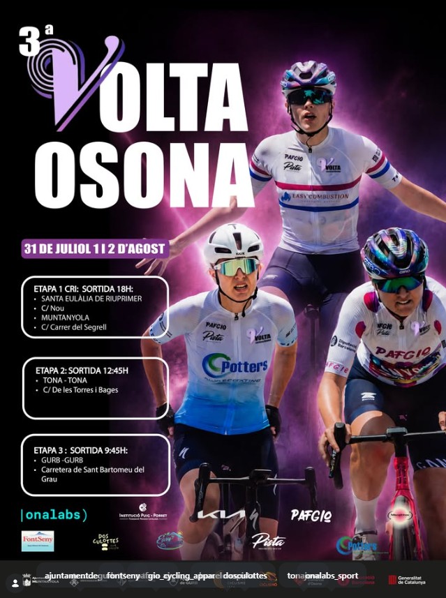 Afectacions al trànsit a Roda de Ter pel pas de la Volta Ciclista Osona Femenina