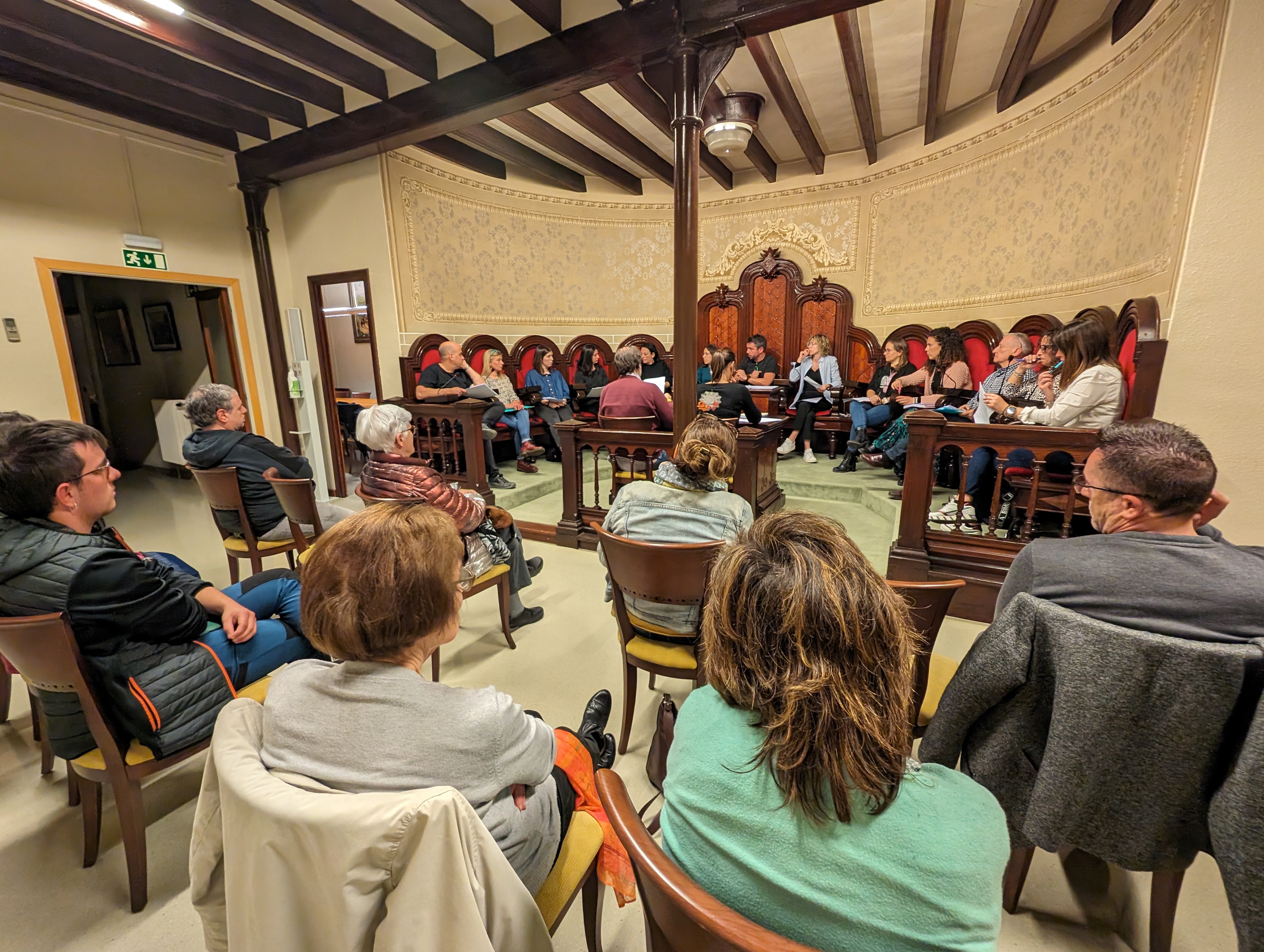 Imatge de la sessió del ple municipal del 19 de març de 2024, a la sala de plens de l'Ajuntament de Roda.