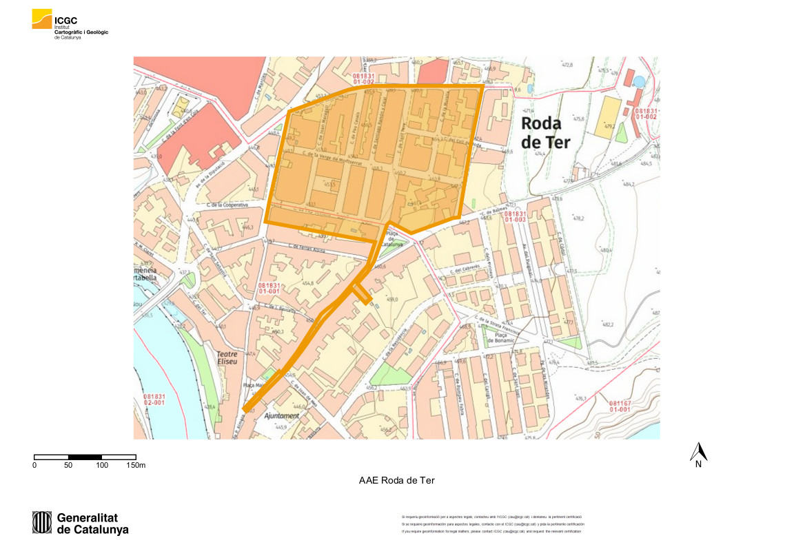Plànol delimitació del projecte de millora del centre i barri Cooperativa