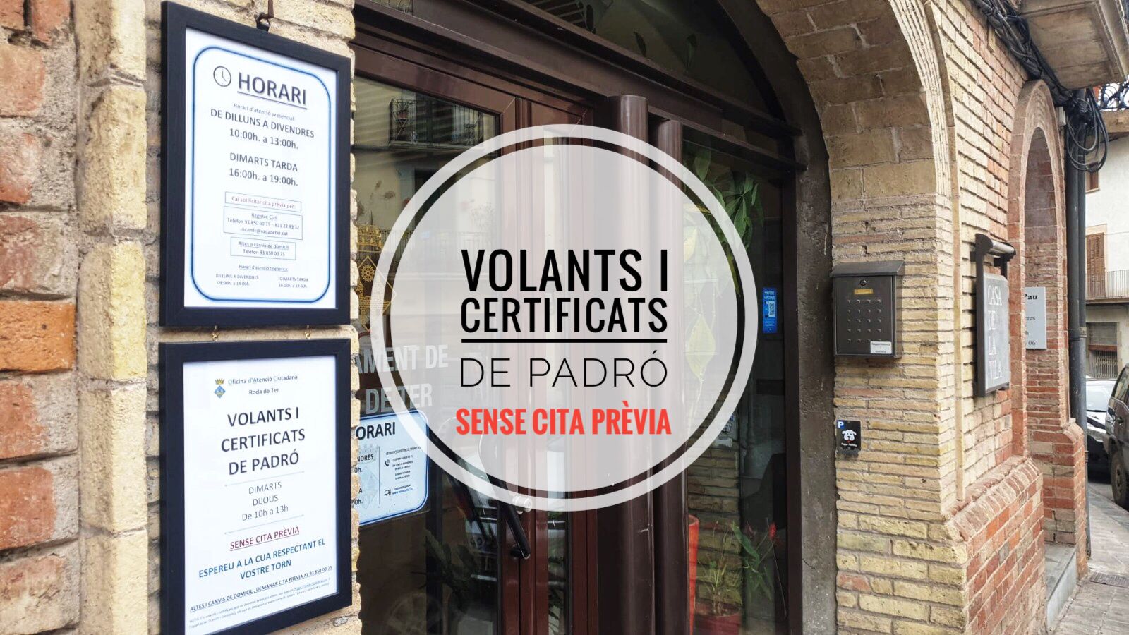 Volants i certificats de padró
