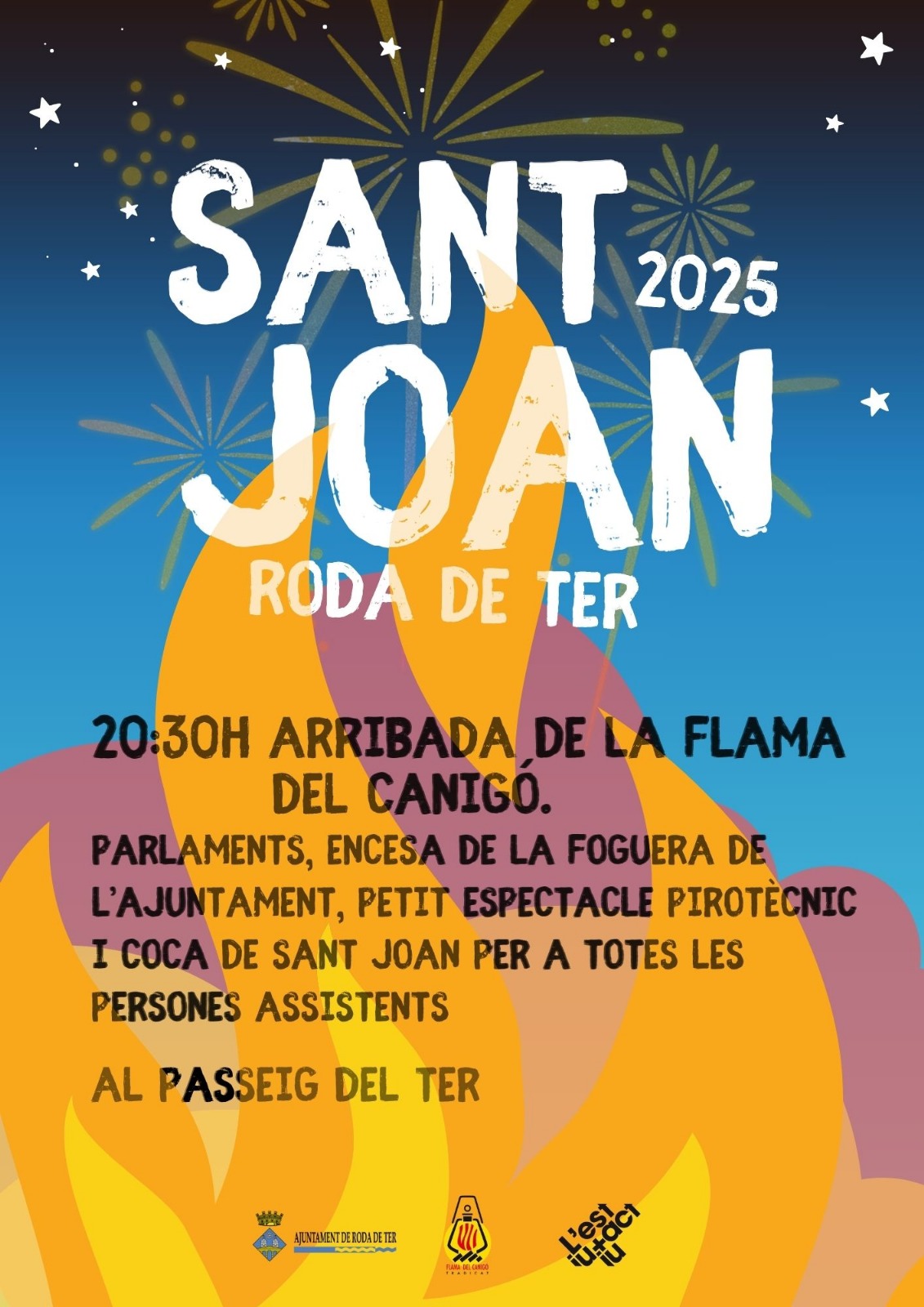 Arribada de la Flama del Canigó i encesa de la foguera de Sant Joan