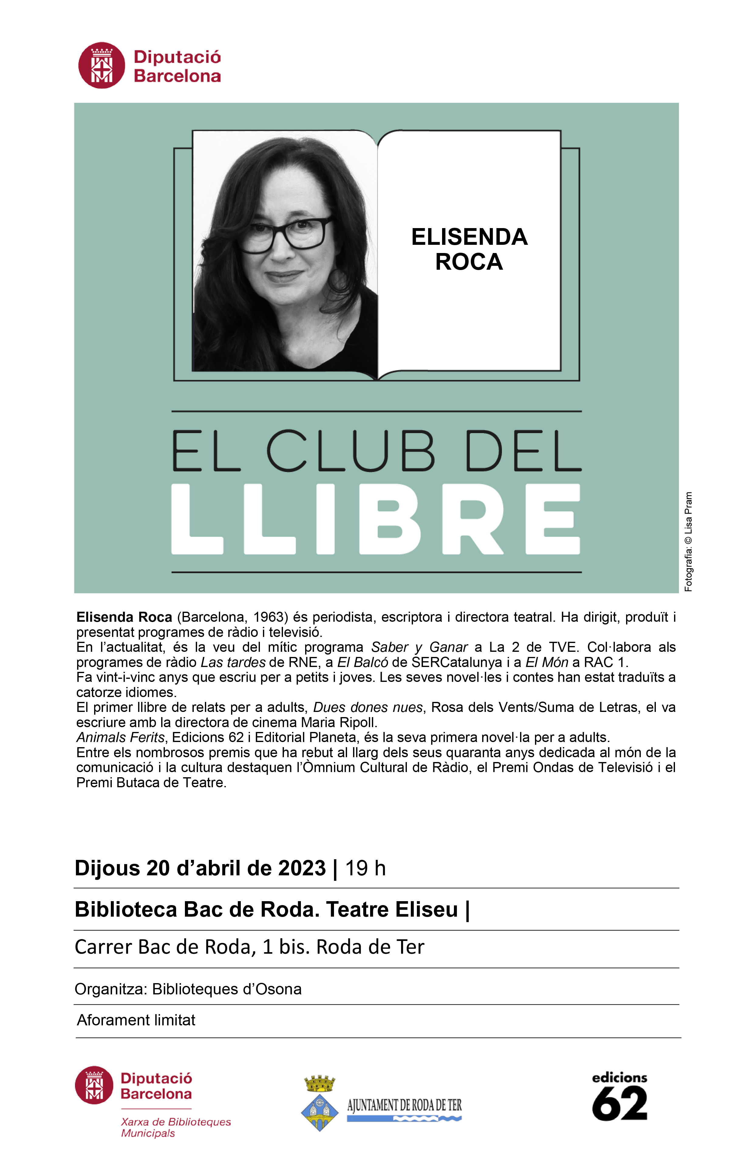  Sant Jordi | Club del llibre amb Elisenda Roca