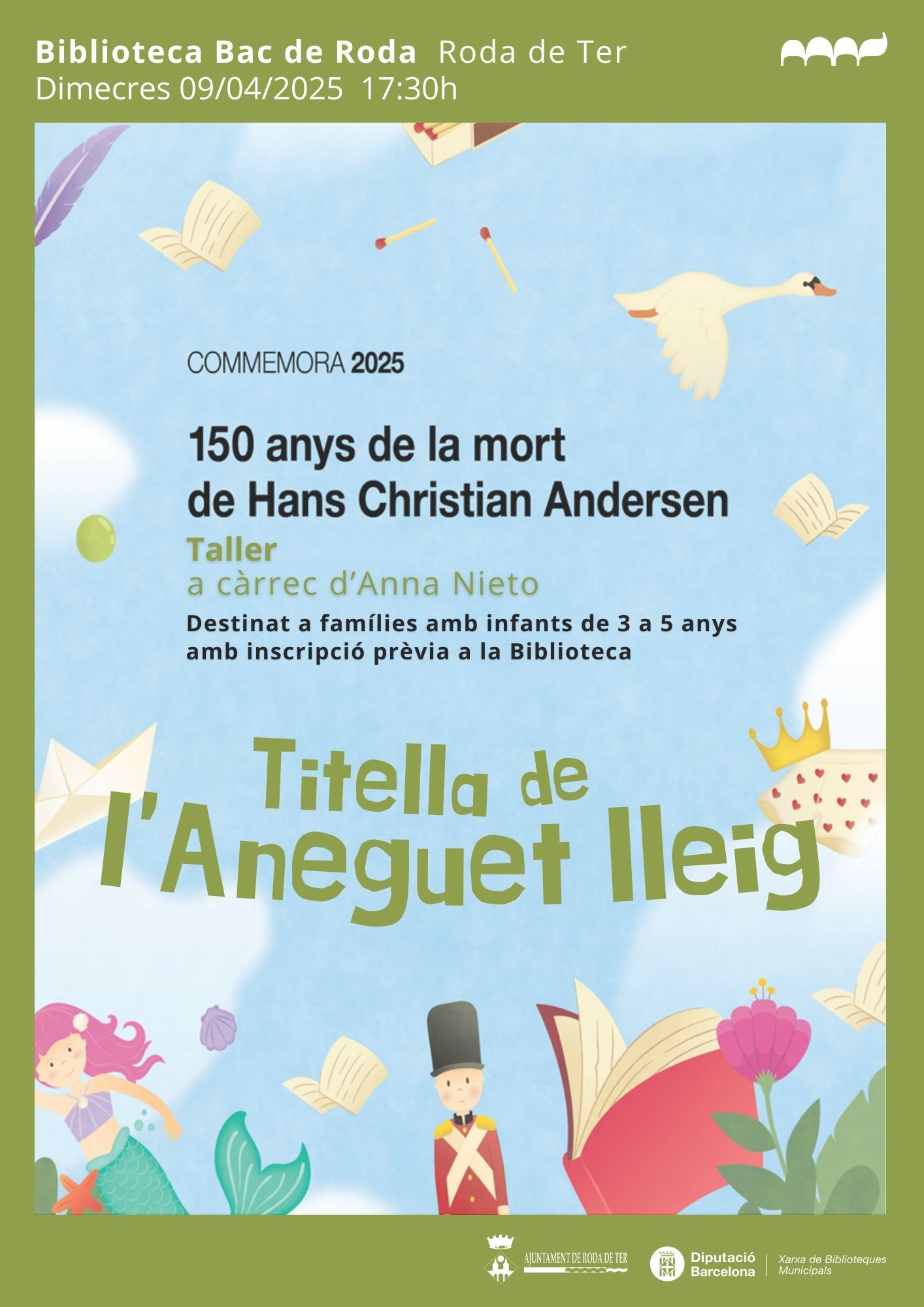 Taller de titelles per commemorar els 150 anys de la mort d'en Hans Christian Andersen