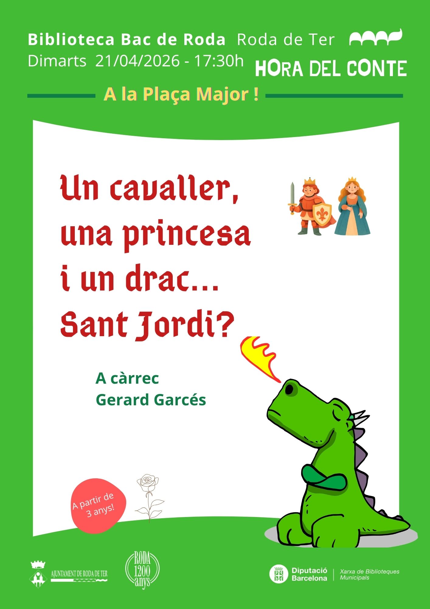 Hora del conte - Un cavaller, una princesa i un drac... Sant Jordi?