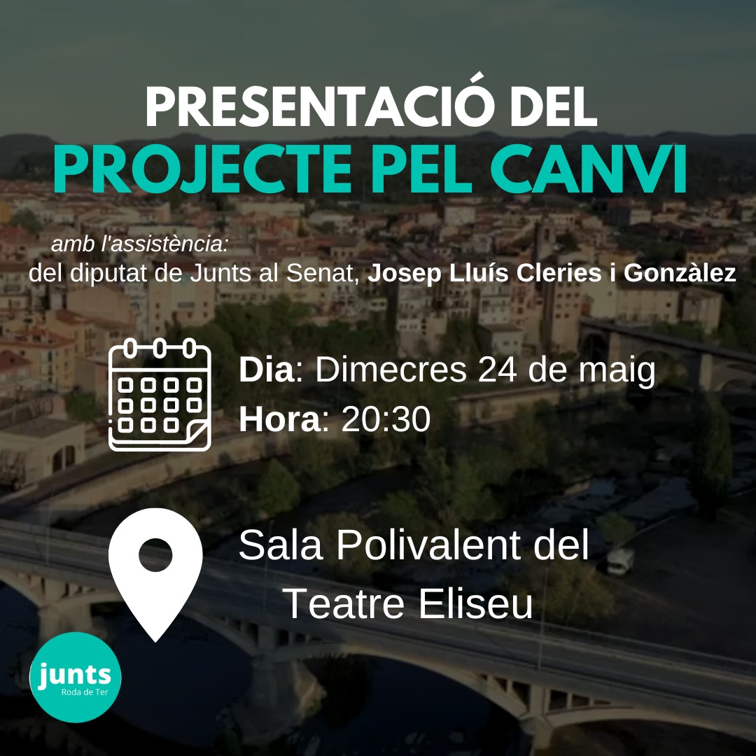 Eleccions municipals | Presentació del projecte pel canvi de Junts per Catalunya - Roda de Ter