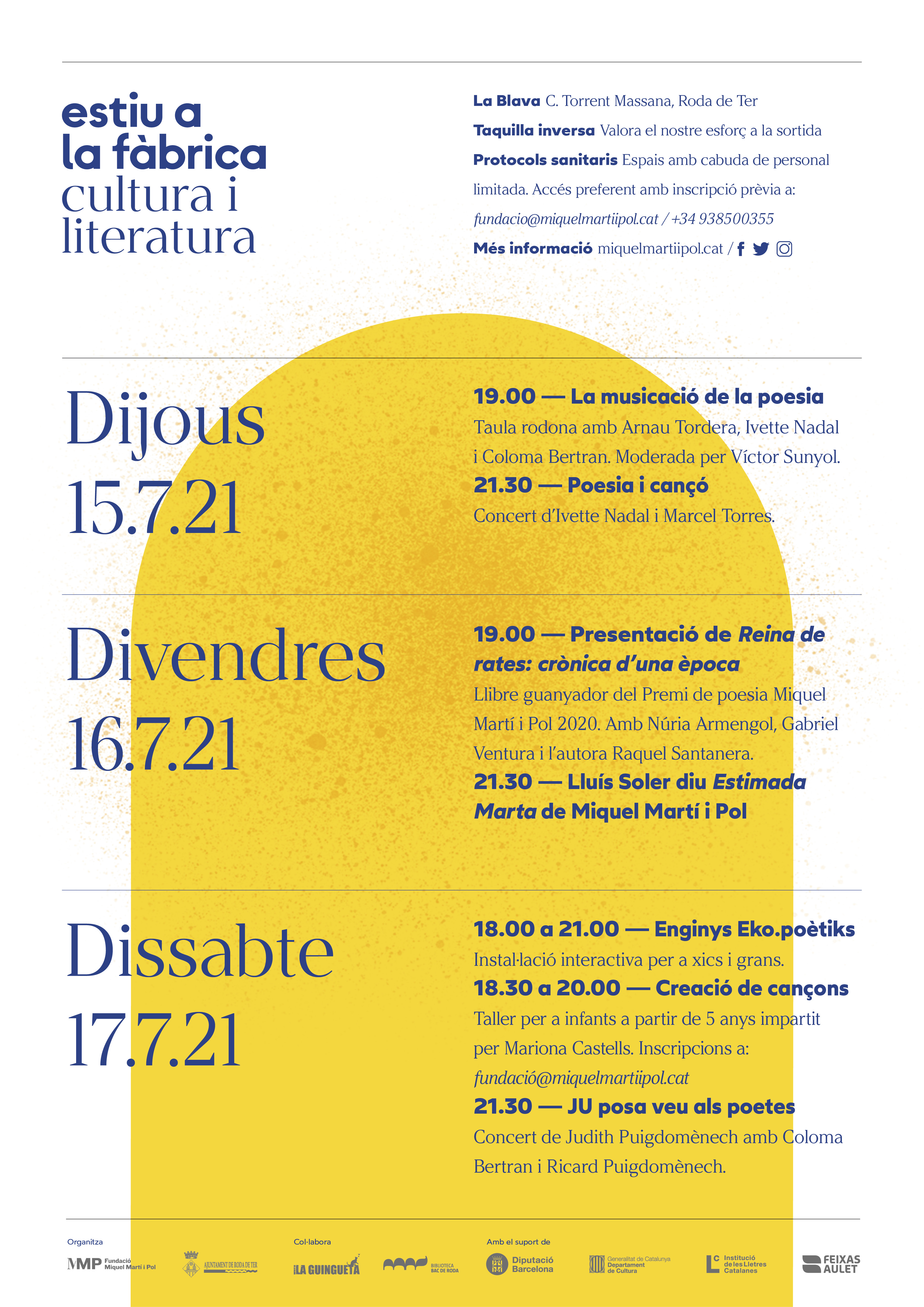 Cartell Estiu a la fàbrica
