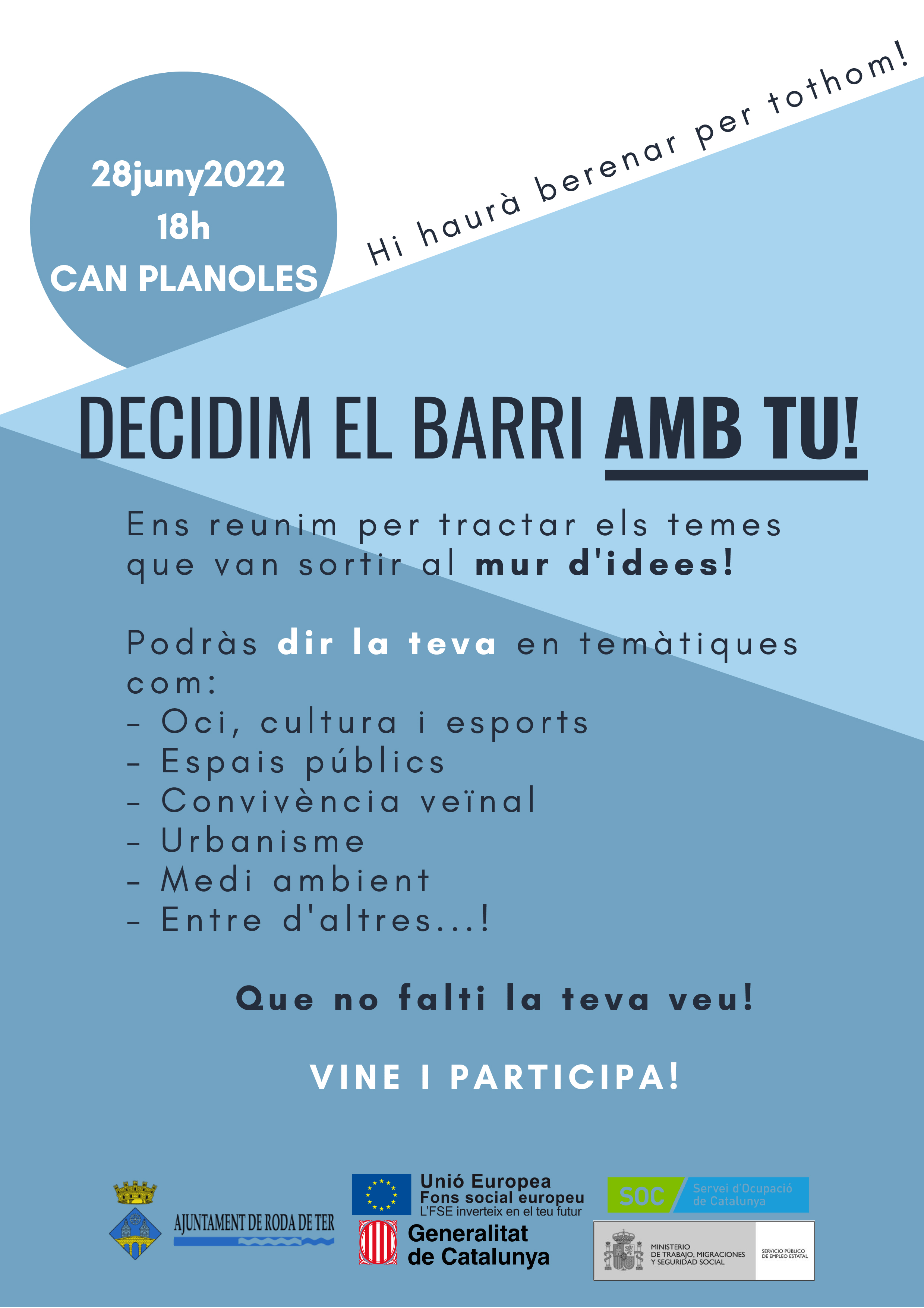 Decidim al barri amb tu! 