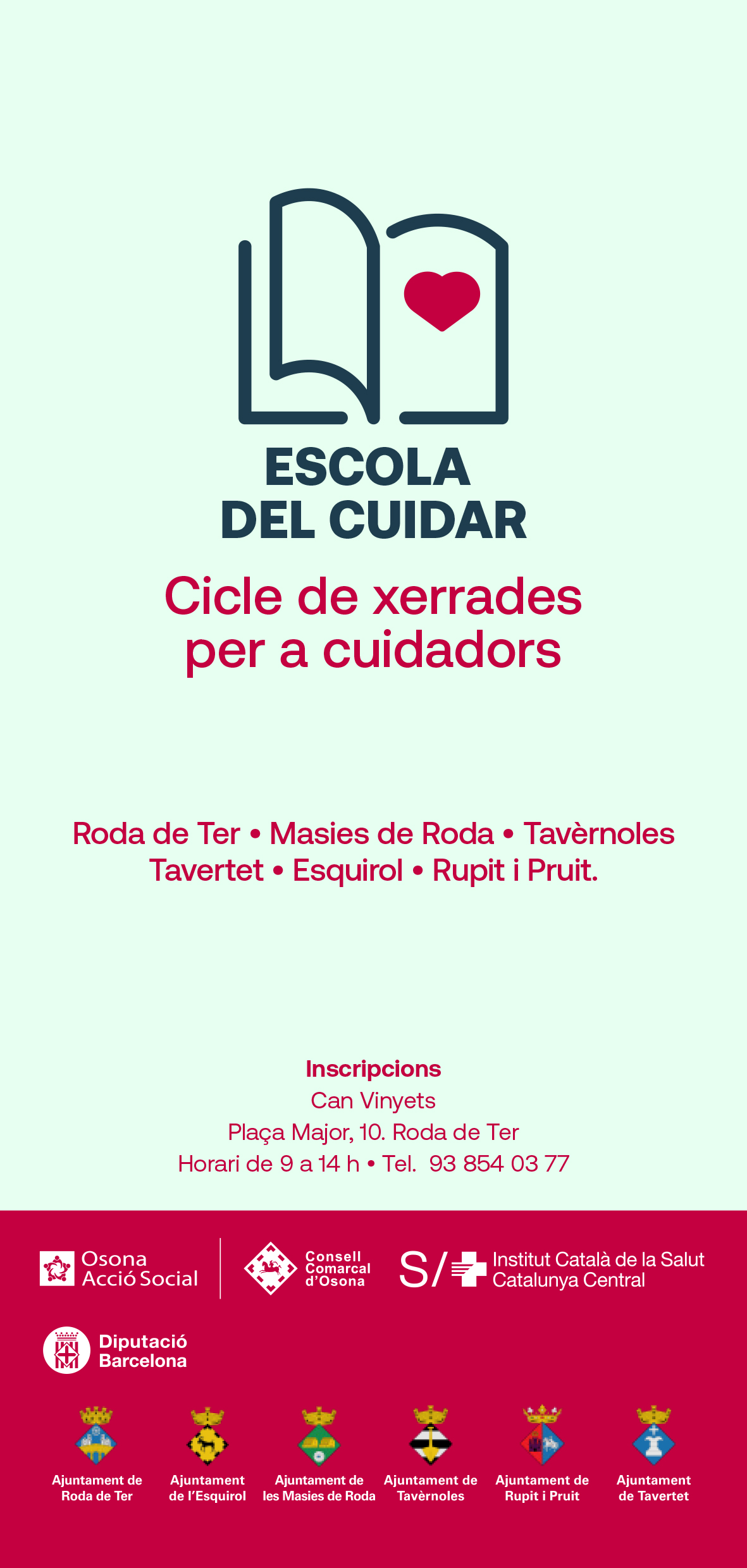 Escola del cuidar. Cicle de xerrades per a cuidadors