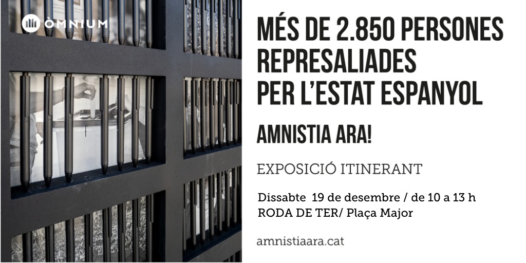 L'exposició #AmnistiaAra i recollida de signatures per l'Amnistia