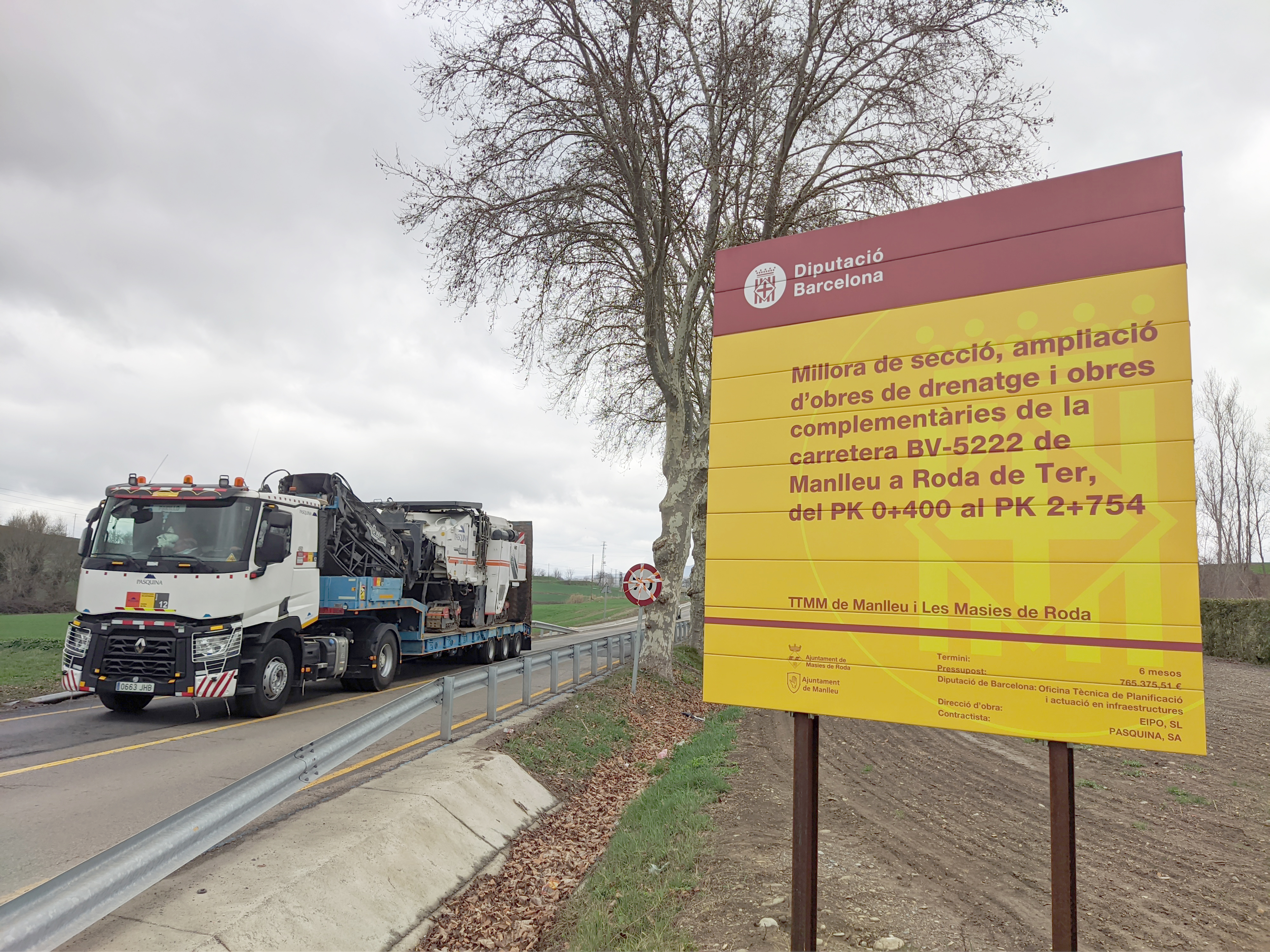 Dimarts i dimecres, tall de circulació a la carretera de Manlleu per obres d'asfaltatge