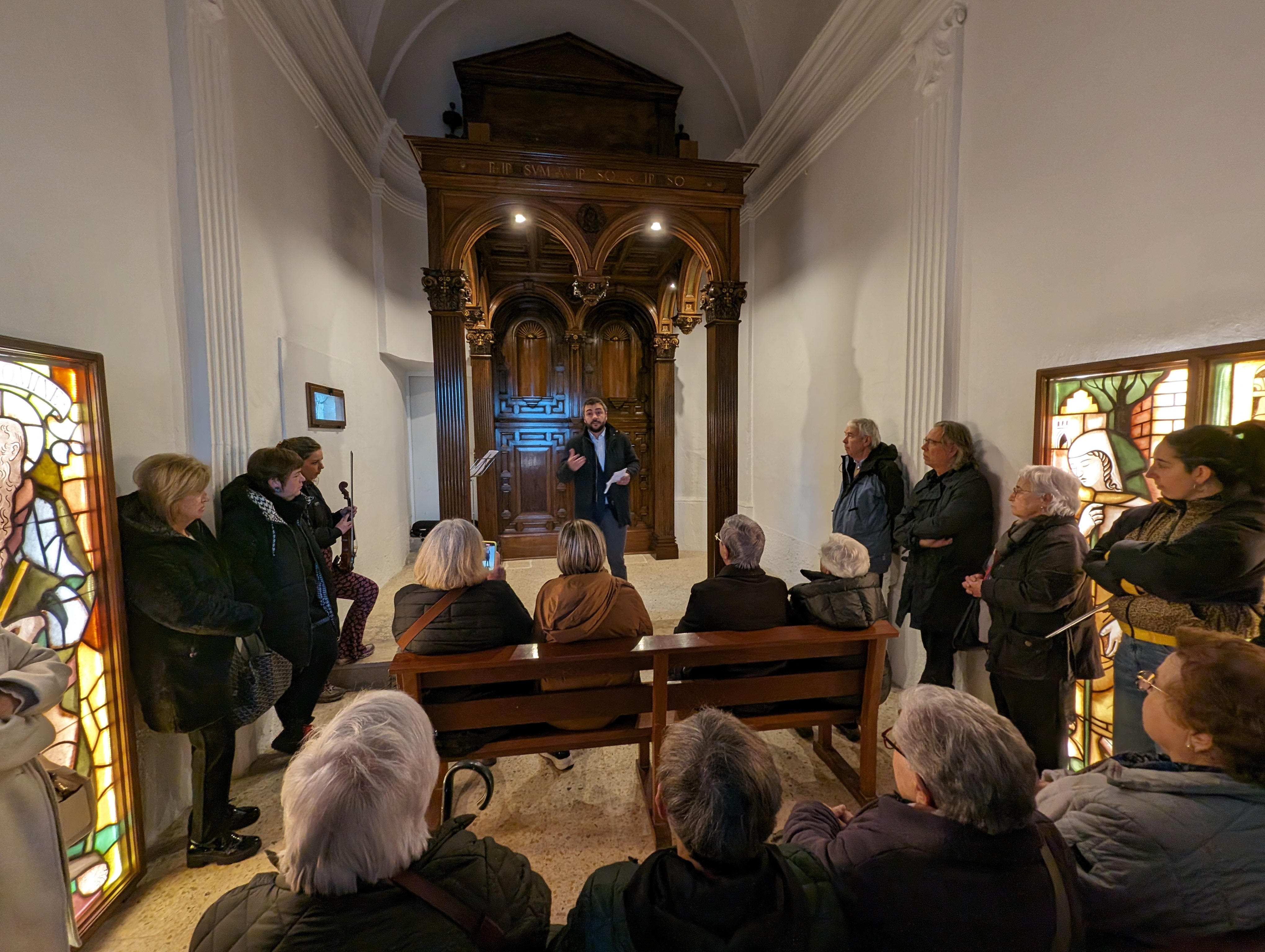 La capella del cementiri acull l'oratori noucentista de l'empresària, mecenes i benefactora rodenca Tecla Sala