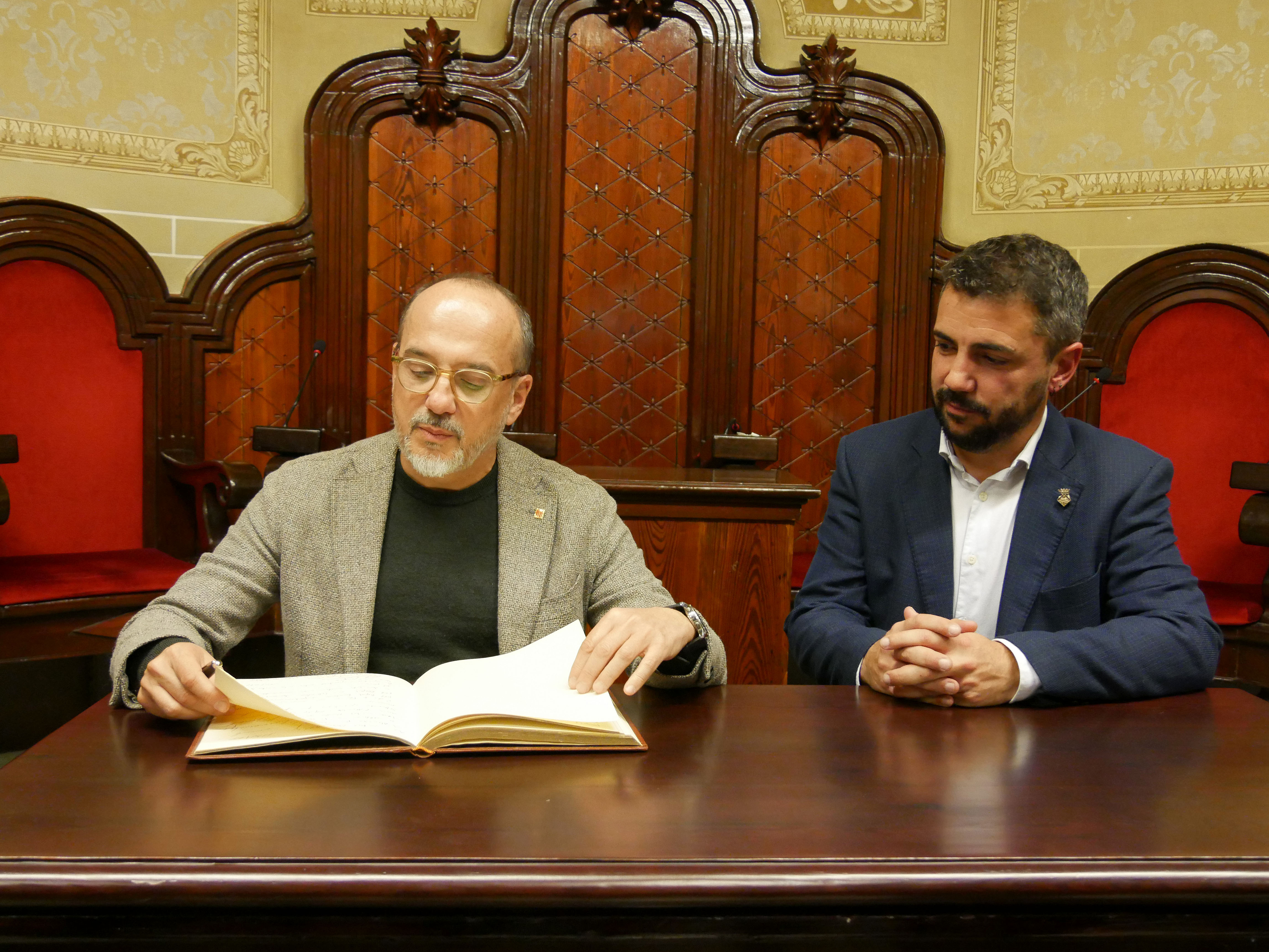 Visita del conseller de Drets Socials, Carles Campuzano, a Roda de Ter